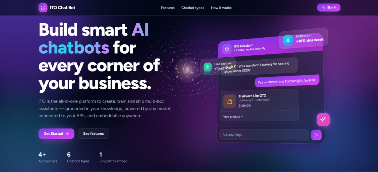 Website Autonomous Agent, ITO Chat Bot platform